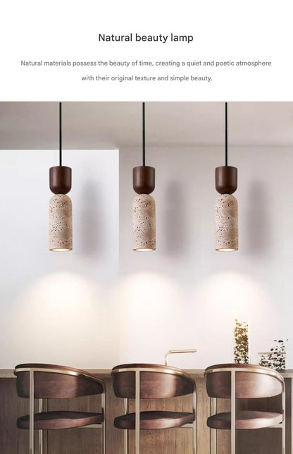 Travertine Stone Pendant Light for Dining Room & Bedroom
