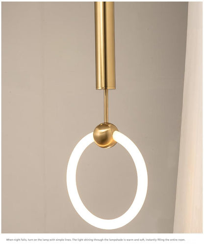 Nordic Postmodern Ring Chandelier Ceiling Lamp for Modern Interiors