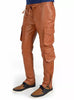 Men's Real Cargo Leather Pant Brown