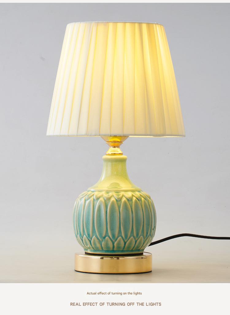 Touch control ceramic scandinavian table lamp
