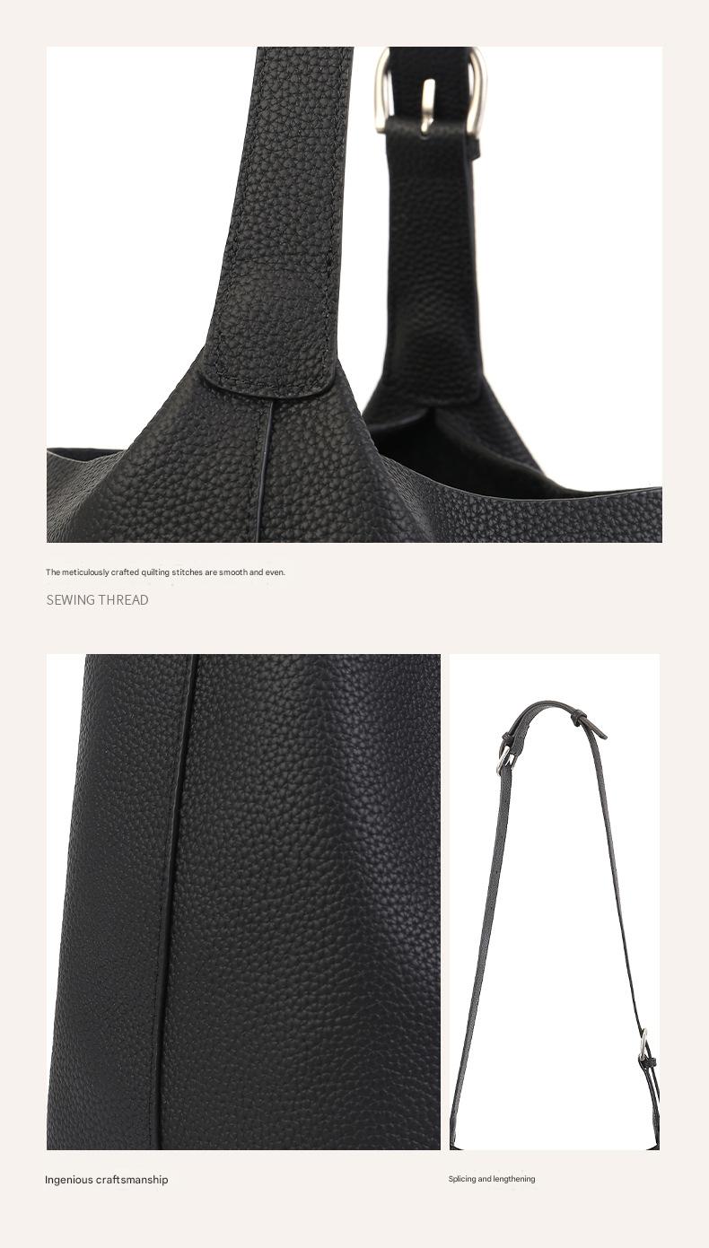 Women’s Top-Grain Leather French Hobo Shoulder Bag