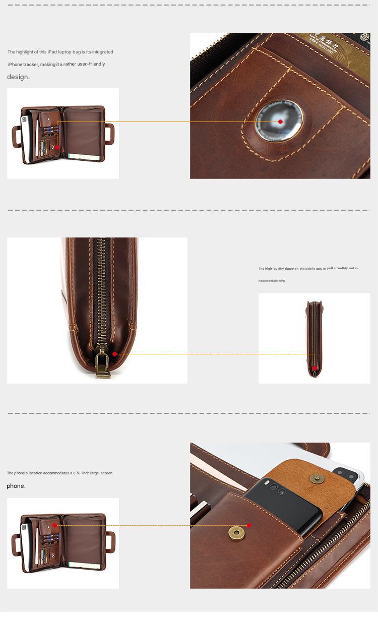 Leather Organizer 13.3-Inch Business Portfolio Case