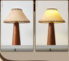 Wabi sabi wooden linen table lamp 40cm