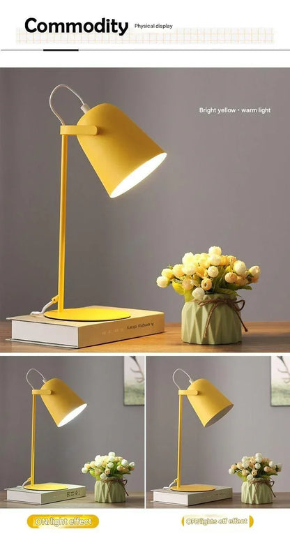 Nordic metal study desk lamp for bedrooms
