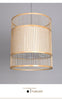 Modern bamboo weaving cylinder chandelier