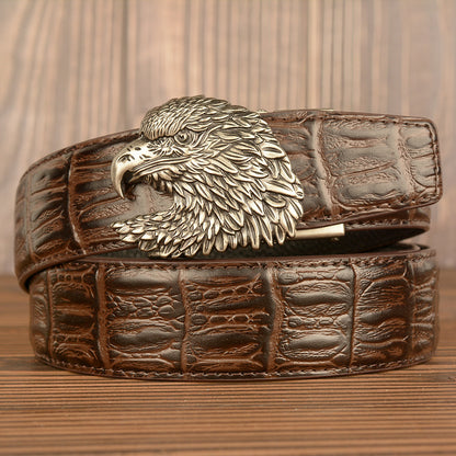Men’s Full Grain Leather Belt with Eagle Buckle
