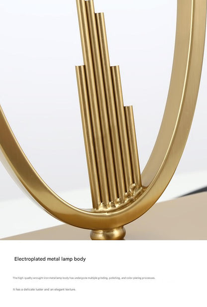 Modern scandinavian oval metal table lamp