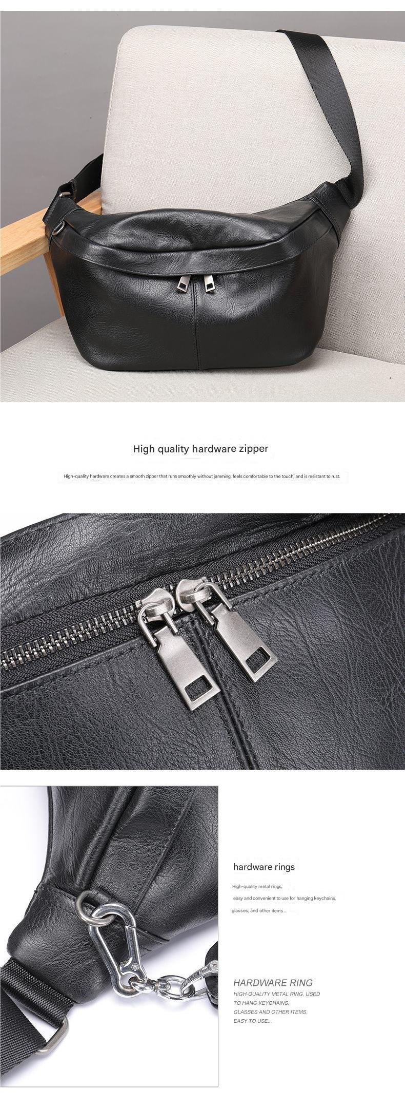 Men’s Genuine Leather Waist & Crossbody Bag