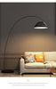 Modern black arching floor lamp with adjustable span