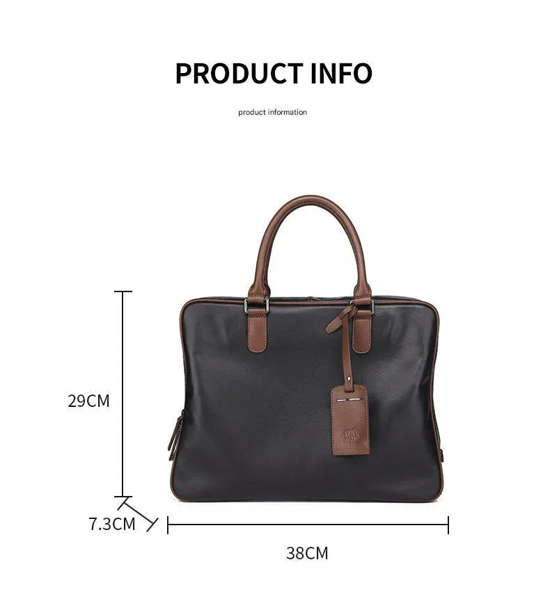 Leather Business Travel Shoulder Bag