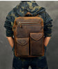 Dark Brown Crazy Horse Leather Backpack