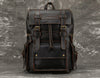 Vintage Dark Brown Leather Backpack