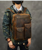 Dark Brown Crazy Horse Leather Backpack
