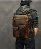 Dark Brown Crazy Horse Leather Backpack