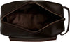 Genuine Leather Mens Toiletry Bag Dark Travel Organizer