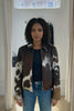 Women tricolor cow print hair on jacket