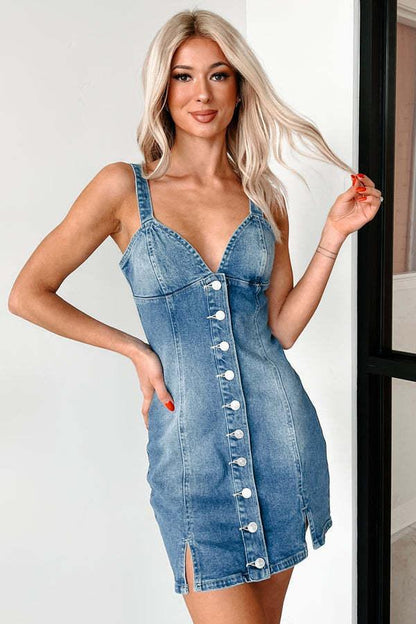 Midi Denim Shirt Dress Womens | Casual Denim Outfit