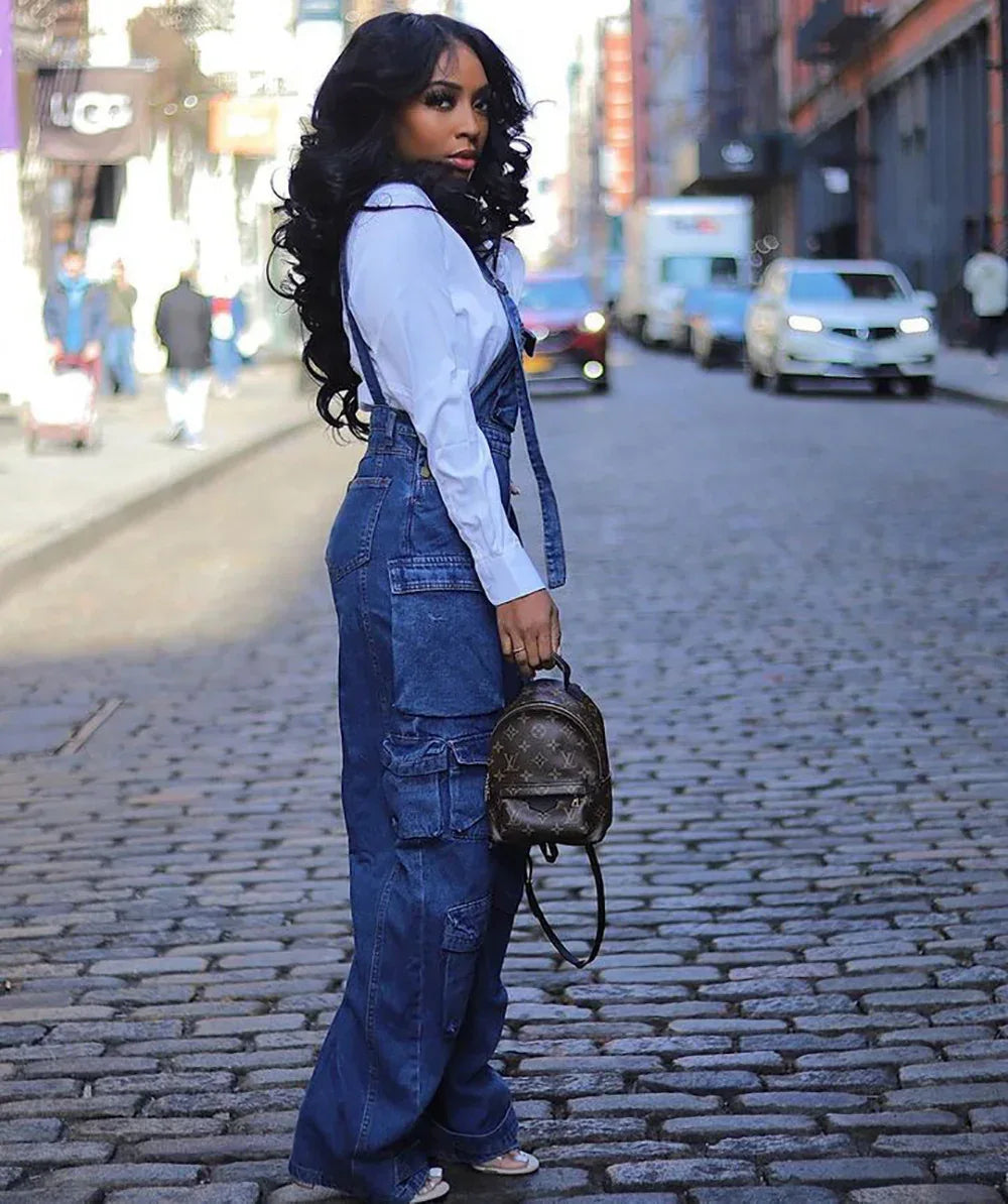 Jean Overalls Dress Women | Casual Denim Outfit