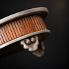 Incense Burner with Bamboo Alloy Detailing and Decorative Openwork Cover