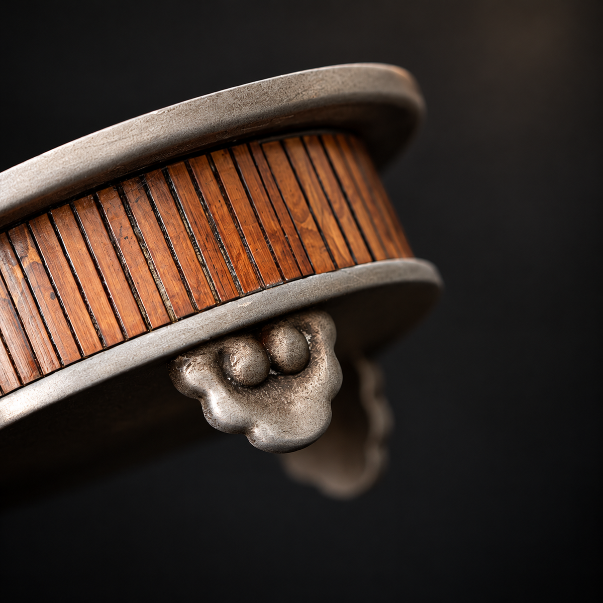 Incense Burner with Bamboo Alloy Detailing and Decorative Openwork Cover