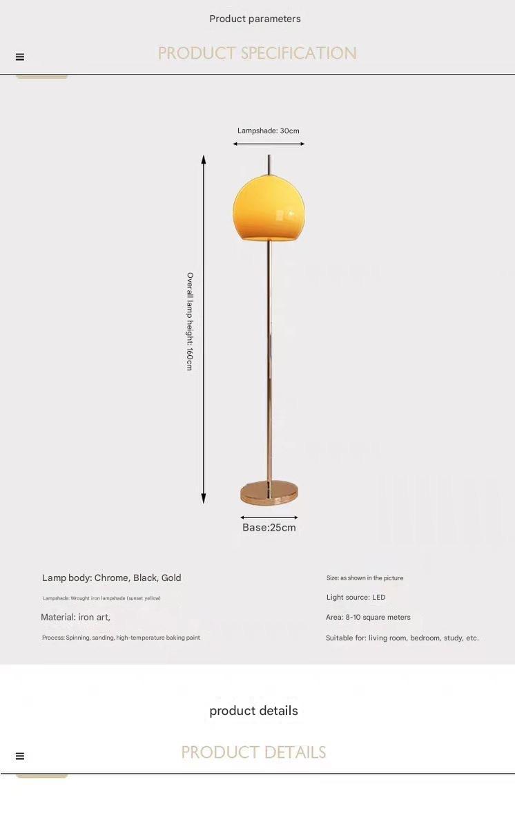 Modern mid century mushroom floor lamp