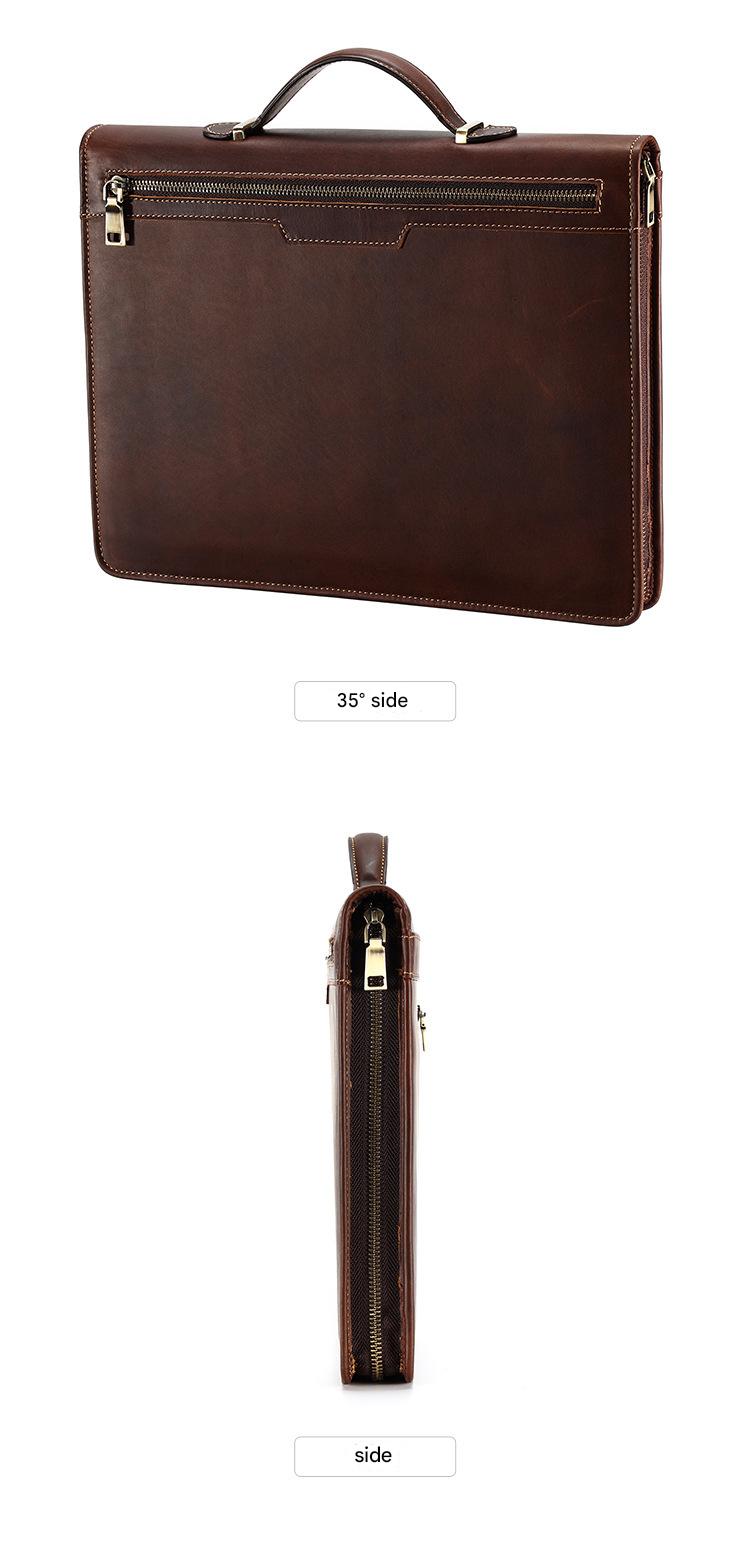 Crazy Horse Leather Laptop Sleeve Portfolio Organizer