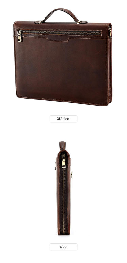 Crazy Horse Leather Laptop Sleeve Portfolio Organizer