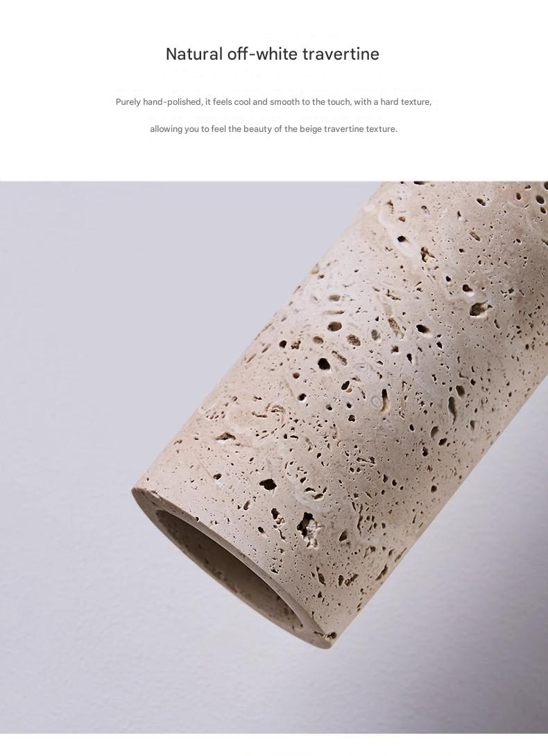 Travertine Stone Pendant Light for Dining Room & Bedroom
