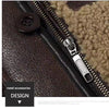 real shearling trench coat men's aviator