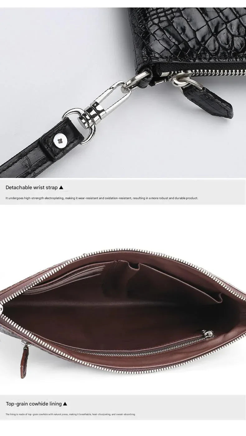 Men’s Crocodile Leather Clutch Bag