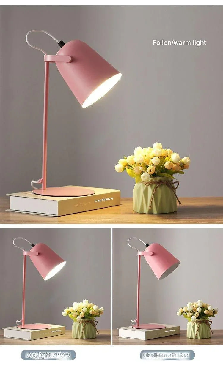 Nordic metal study desk lamp for bedrooms