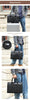 Leather Business Briefcase for Men with Trolley Sleeve