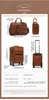 Premium Leather Trolley Suitcase Set