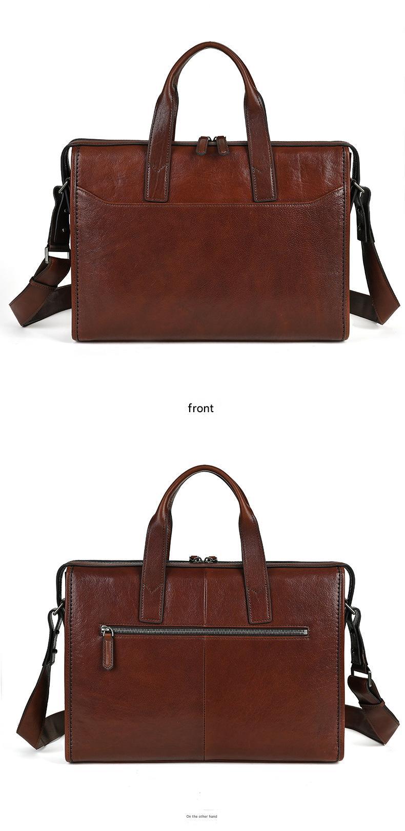 Crossbody Laptop Brown Leather Shoulder Bag