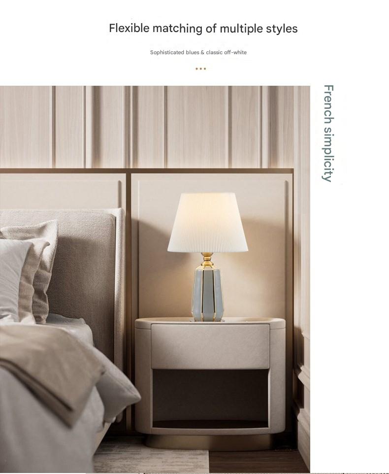 Minimalist ceramic touch table lamp for bedroom