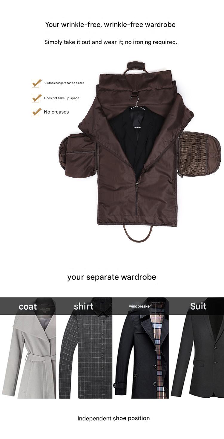 Leather Garment Duffle Bag Carry-On for Men