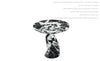 Modern Scandinavian Black Marble Round Side Table