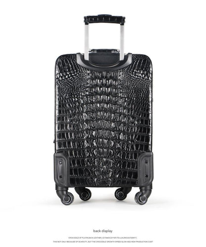 Crocodile Leather Trolley Suitcase for Business & Travel
