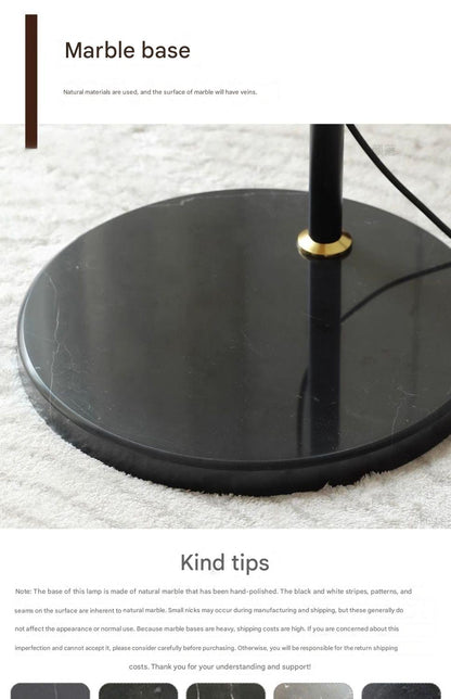 Vintage arc floor lamp with storage shelf