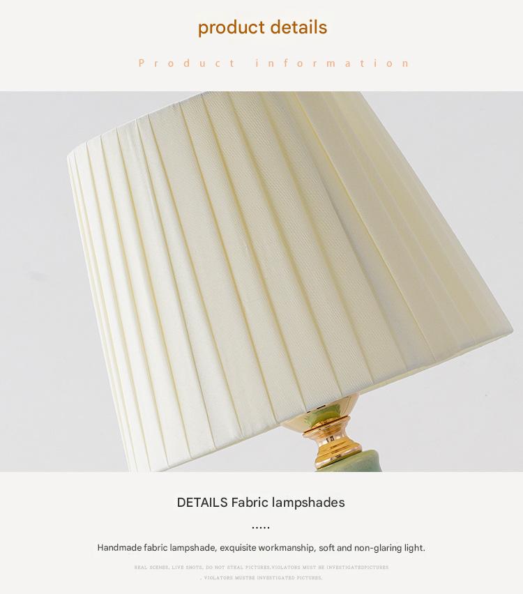 Touch control ceramic scandinavian table lamp