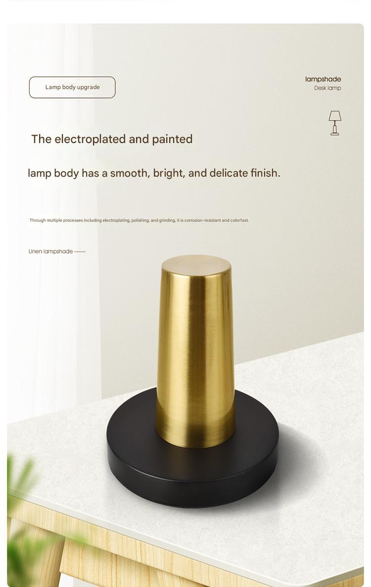 Nordic pleated fabric bedside table lamp