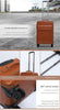 Genuine Leather Business Travel Suitcase with 360° Wheels