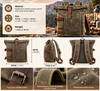 Vintage Canvas Rucksack with Olive Roll Top and Buckle Strap