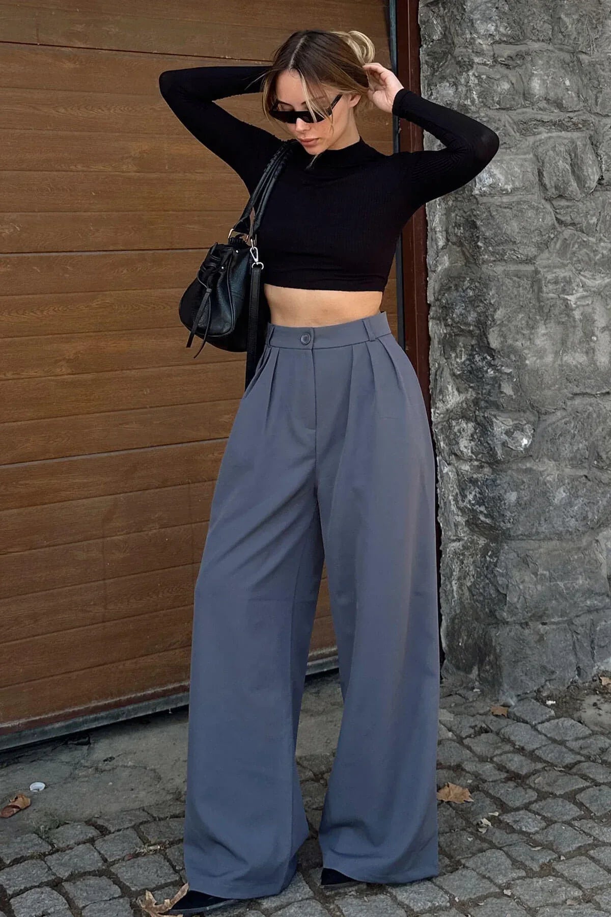 wide leg bell bottom dress pants women's 2 S