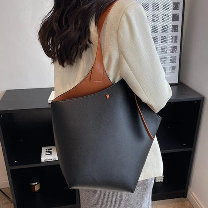 Genuine Leather Bucket Bag For Women Soft Leather Bucket Purse