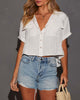 Women's Denim Shorts with Asymmetrical Waist and Frayed Hem