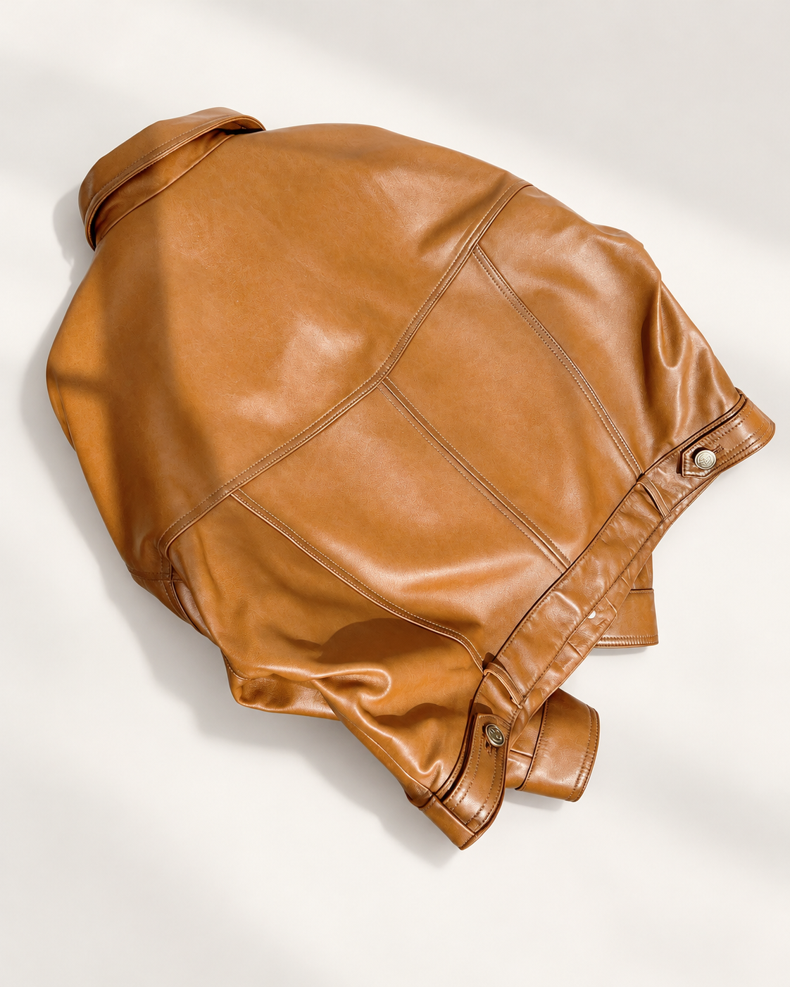 Women's Cropped Leather Jacket in Lambskin with Relaxed Moto Style