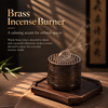 Incense Burner in Brass with Decorative Koi Lid for Home