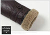 real shearling trench coat men's aviator
