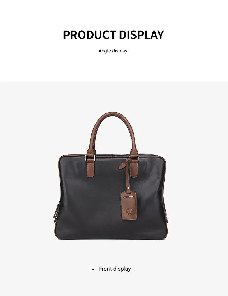 Leather Business Travel Shoulder Bag